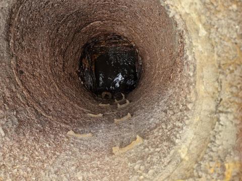 Schacht vor der Sanierung